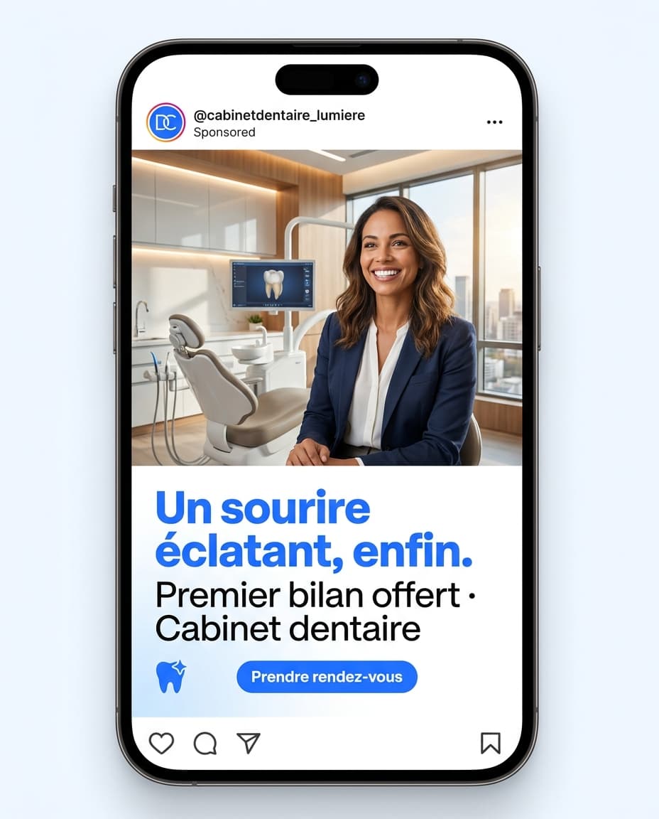 Exemple de publicité — Cabinet dentaire