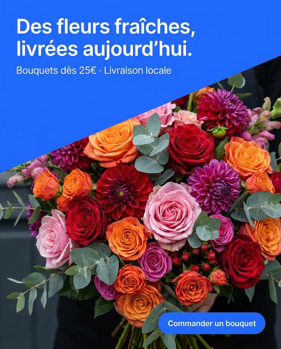 Exemple de publicité — Fleuriste